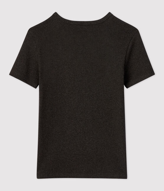 T-Shirt L’ICONIQUE mit V-Ausschnitt aus Bio-Baumwolle für Damen grau CITY CHINE
