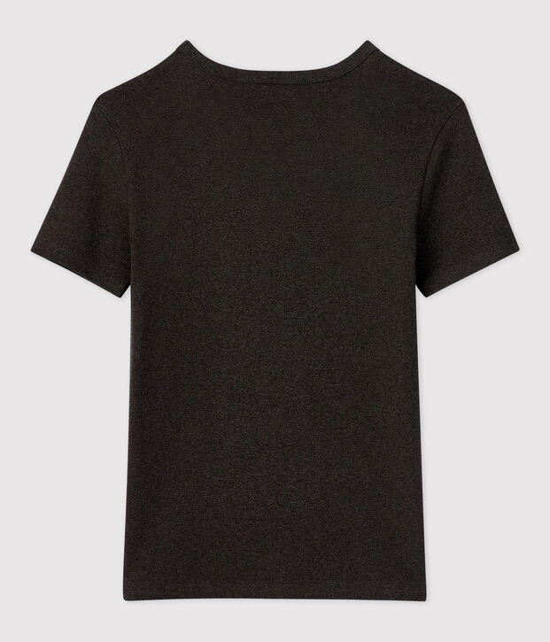 T-Shirt L&rsquo;ICONIQUE mit V-Ausschnitt aus Bio-Baumwolle f&uuml;r Damen grau