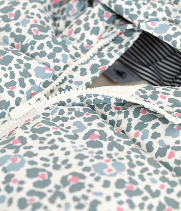 Kinder-Winterjacke mit Muster naturfarben/vielfarbig