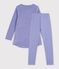 Kinder-Nachthemd und Leggings aus Nicki violett/weiss