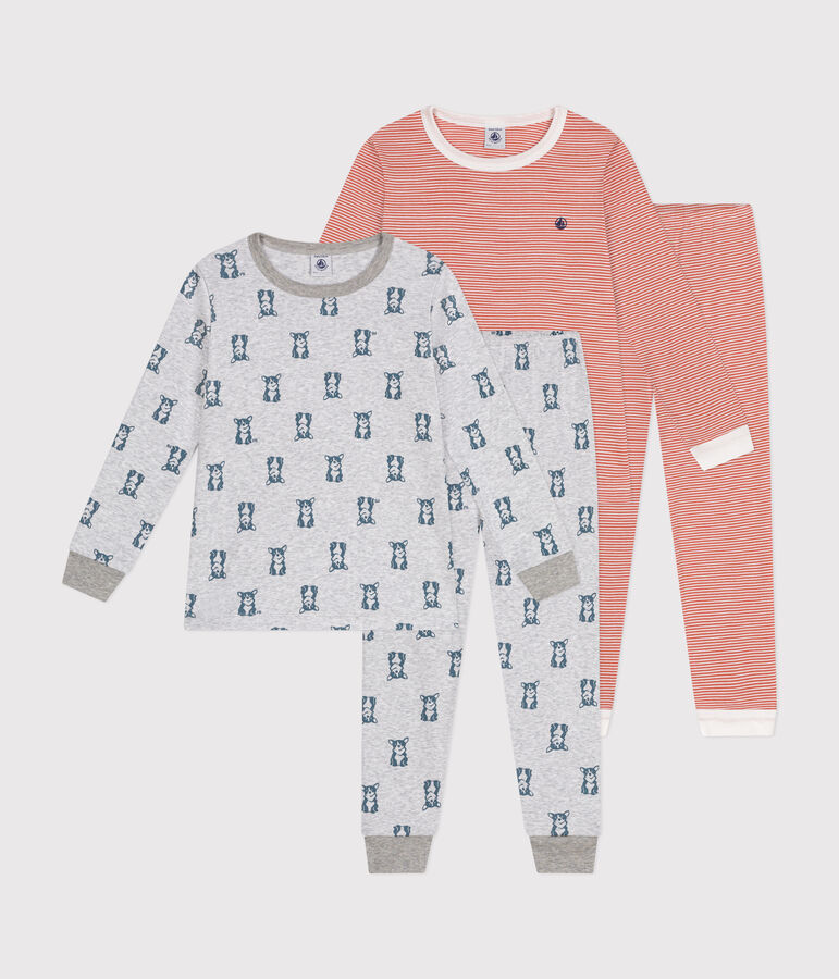 2er-Set Kinder-Pyjamas aus Baumwolle vielfarbig