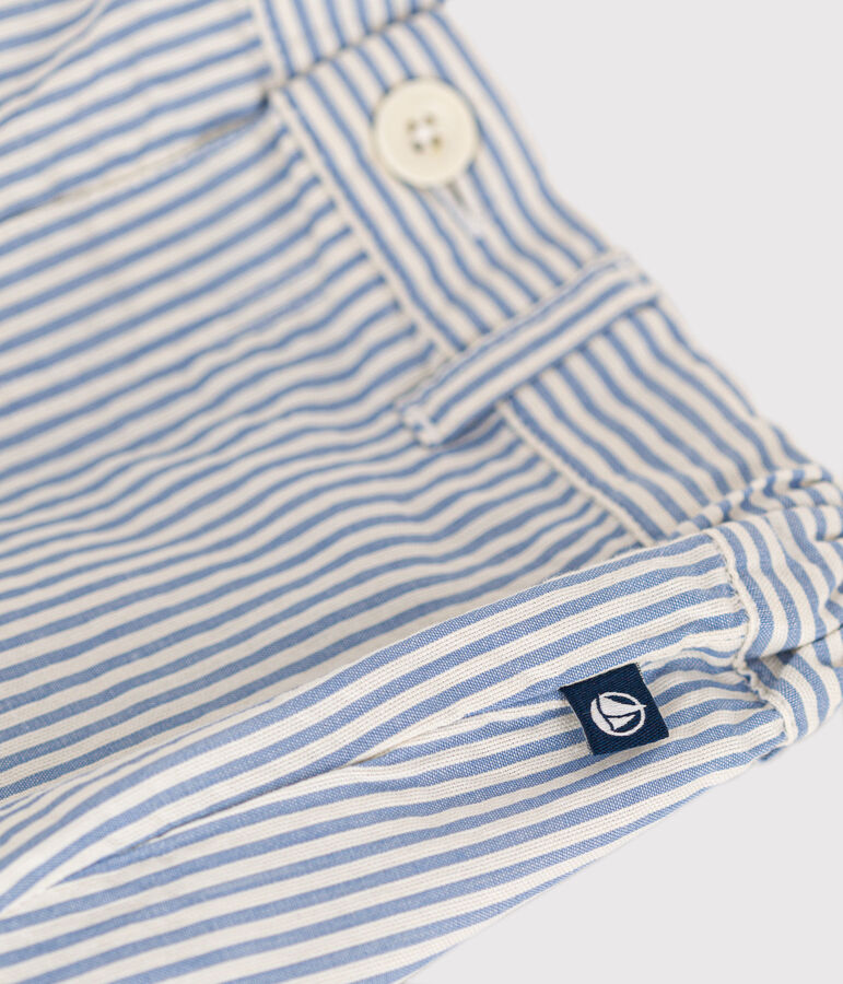 Baby-Shorts aus Seersucker GAULOISE/ MARSHMALLOW