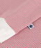 Damen-Pyjama aus Baumwolle mit Streifen rosa ROSEWOOD/ MARSHMALLOW