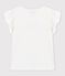 Kurzärmliges Kinder-T-Shirt aus Baumwolle für Mädchen weiss MARSHMALLOW