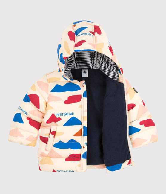 Bedruckter Baby-Anorak weiss AVALANCHE/ MULTICO