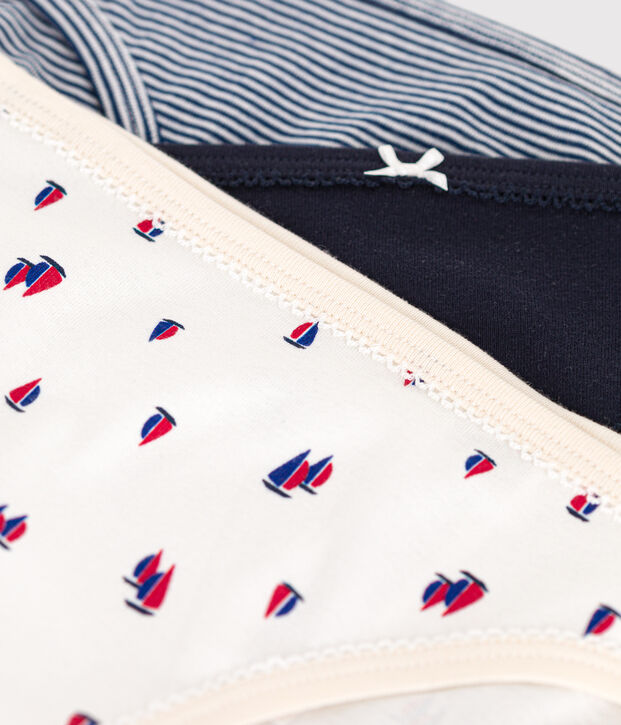 3er-Set Damen-Slips aus Baumwolle vielfarbig