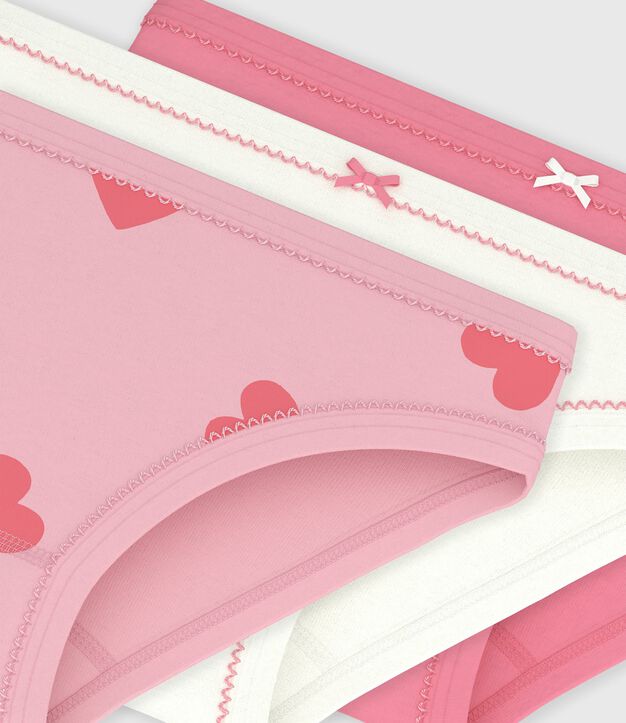 Set Kinder-Slips aus Baumwolle mit Herzmotiv vielfarbig