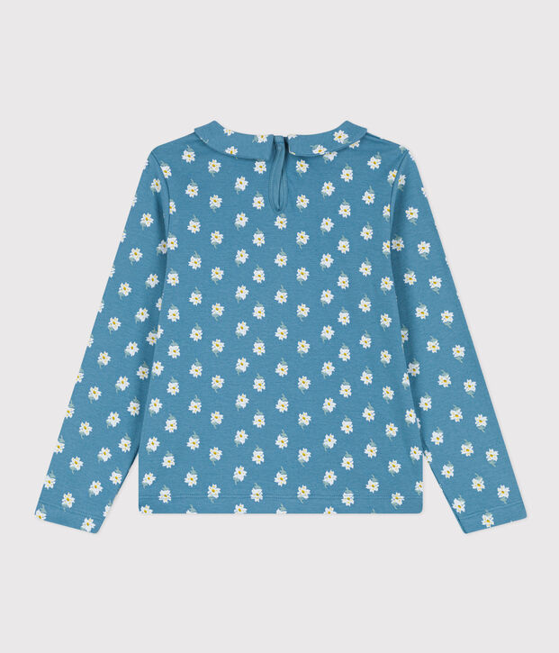 Lang&auml;rmelige Kinderbluse aus Musselin-Stoff f&uuml;r M&auml;dchen blau/vielfarbig