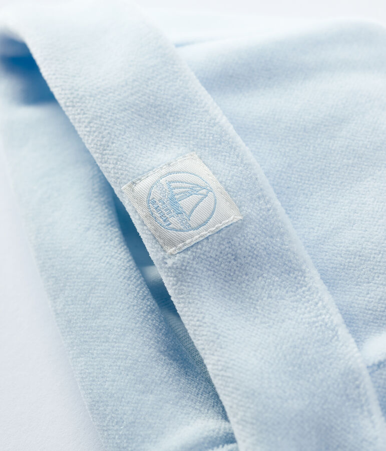 Baby-M&uuml;tze aus Bio-Baumwollnicki blau