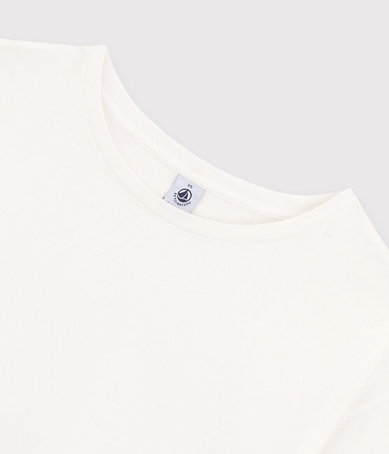 Damen-T-Shirt LE BOXY aus Baumwolle weiss MARSHMALLOW