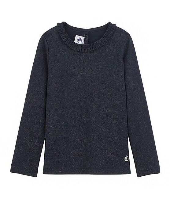 Mädchen Langarmshirt mit Milleraies Ringelstreifen blau SMOKING/gelb OR