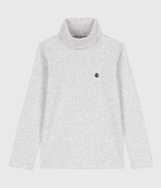 Kinder-Rollkragenshirt aus Baumwolle grau POUSSIERE CHINE