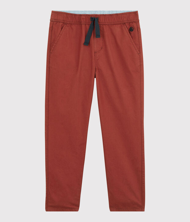 Hose aus Sergestoff in Regular-Fit-Passform f&uuml;r Jungen braun
