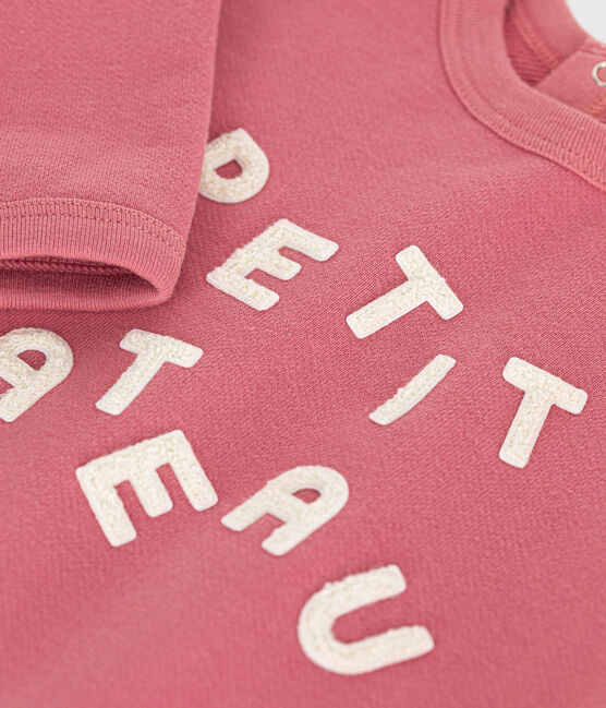 Baby-Sweatshirt aus Molton rosa ROSEWOOD
