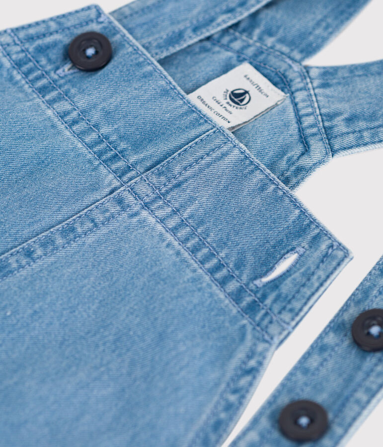 Kinder-Latzkleid aus leichtem Denim f&uuml;r M&auml;dchen blau