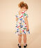 Kurzärmeliges Kleid mit Printmotiv aus Baumwolle Kinder/Mädchen weiss MARSHMALLOW/weiss MULTICO