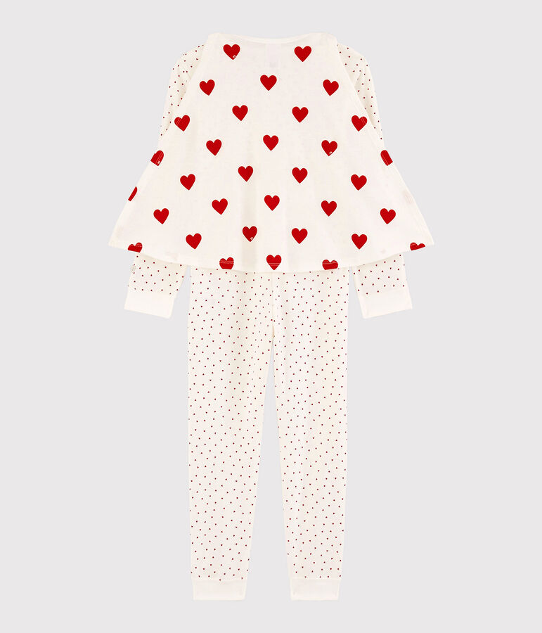 Onesie aus Bio-Baumwolle mit Super Hero-Motiv f&uuml;r M&auml;dchen weiss MARSHMALLOW/rot TERKUIT