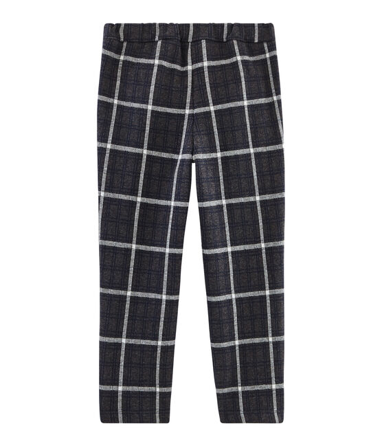 Strickhose mit Karomuster für Mädchen schwarz CITY/weiss MULTICO