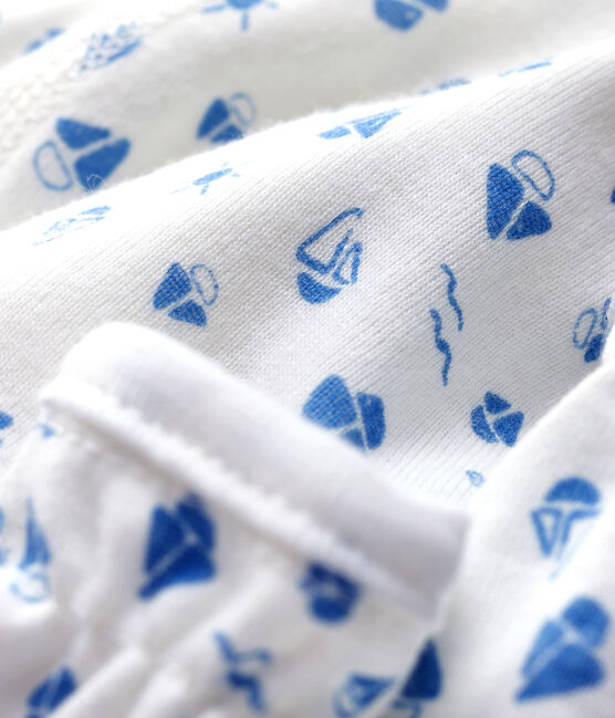 Baby-Mütze und Fäustlinge mit Schiff-Motiv für Neugeborene variante 1