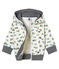 Gemustertes baby-kapuzenSweatshirt mit reissverschluss jungen weiss MARSHMALLOW/weiss MULTICO