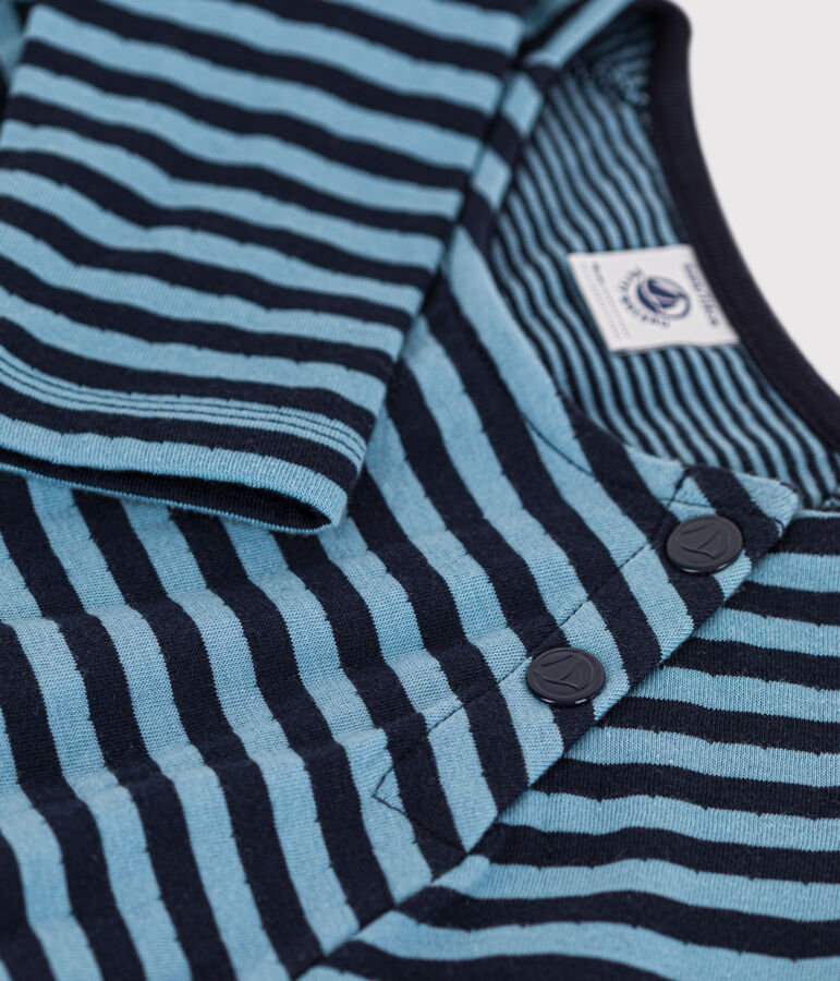 Lang&auml;rmeliges Kleid mit Streifenmotiv f&uuml;r M&auml;dchen blau/blau