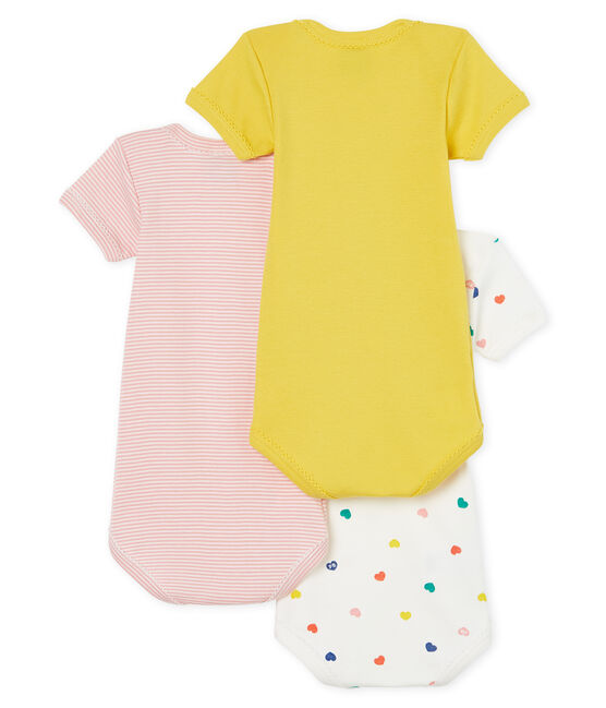 Trio kurzärmelige Baby-Bodys für Mädchen variante 1