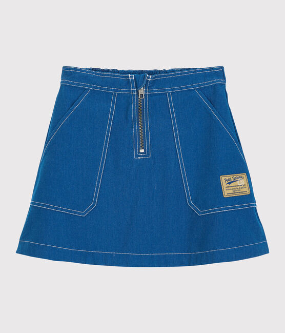 Kinderrock aus Serge für Mädchen blau MAJOR
