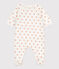 Bedruckter Baby-Strampler aus Molton weiss MARSHMALLOW/ ECUREUIL