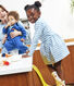 Kinderkleid aus Baumwolle mit Streifen für Mädchen