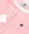 Eng anliegender Kinder-Pyjama aus Baumwolle mit Streifen rosa GRETEL/weiss MARSHMALLOW
