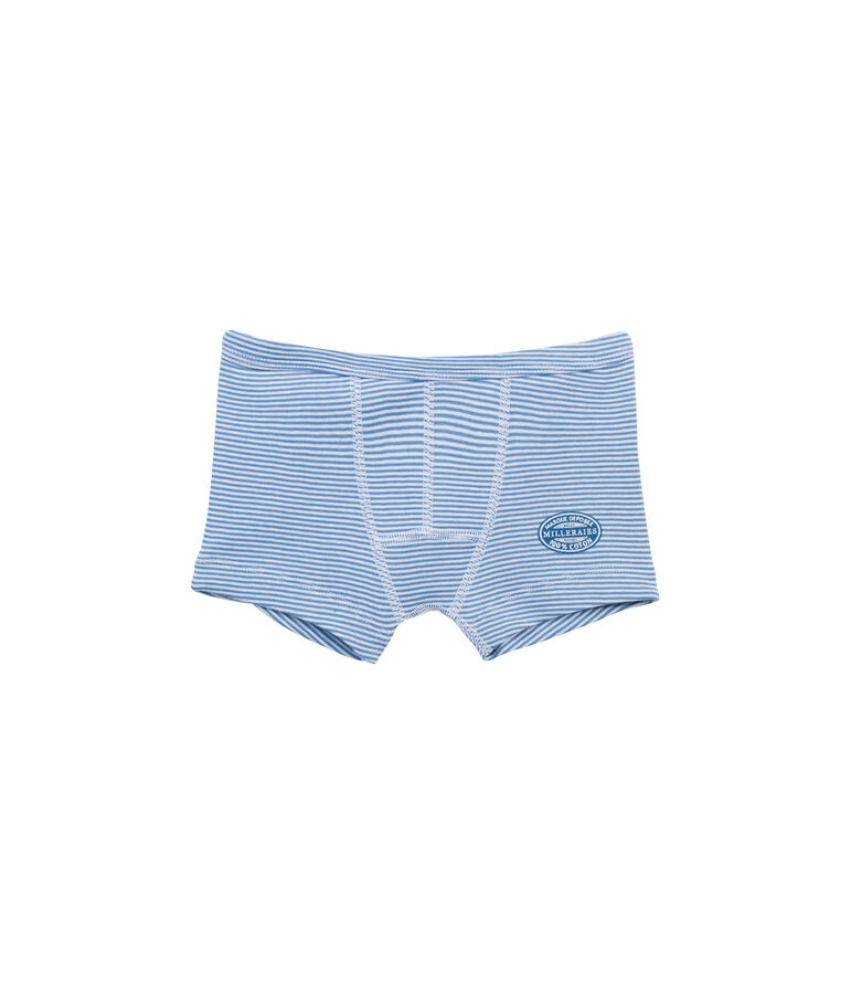 Ringelgestreifte Jungen Boxershorts blau ALASKA/weiss ECUME