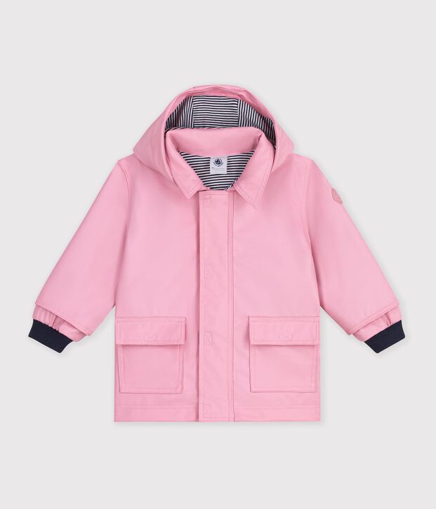 Ikonische Baby-Regenjacke einfarbig rosa