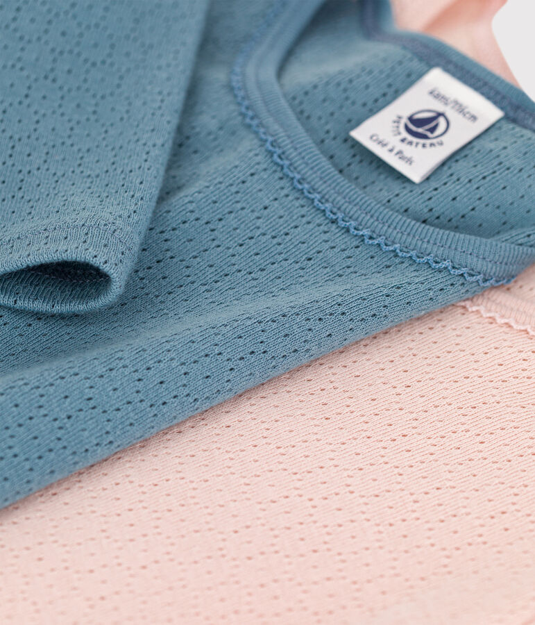 Lang&auml;rmeliges T-Shirt aus Ajour-Baumwolle f&uuml;r M&auml;dchen vielfarbig