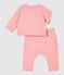 Zweiteiliges Baby-Set aus gesteppter Bio-Baumwolle rosa CHARME