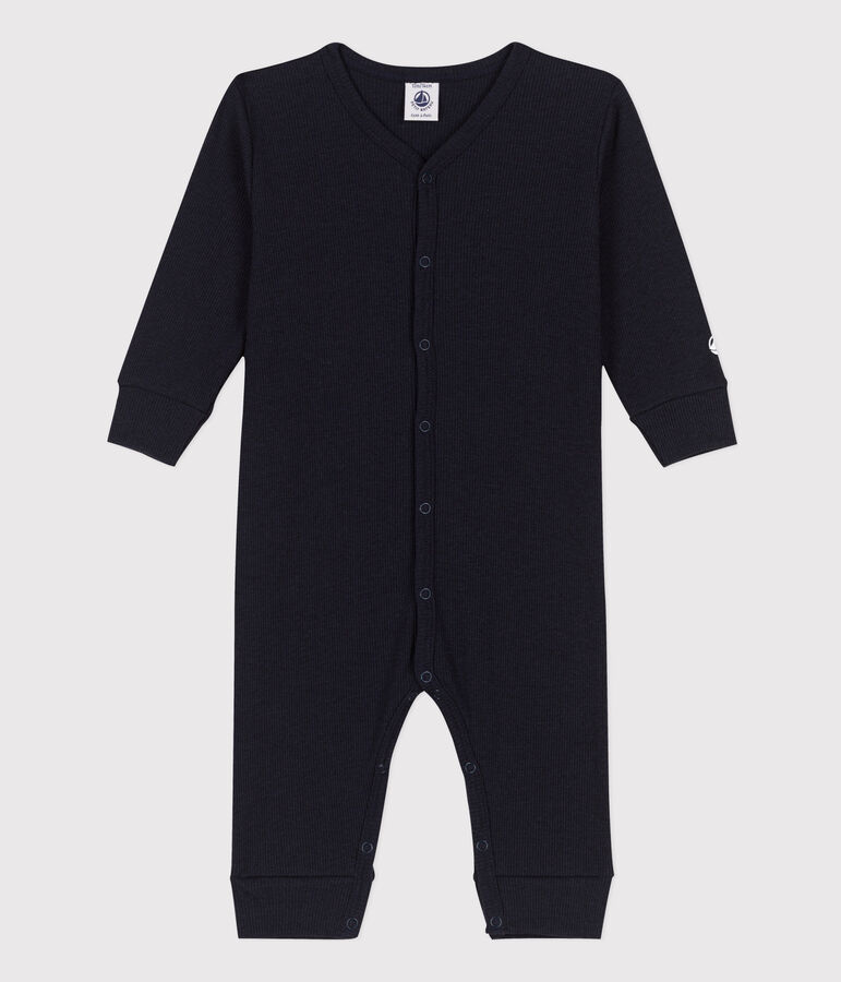 Fu&szlig;loser Strampler aus Lyocell und Baumwolle blau