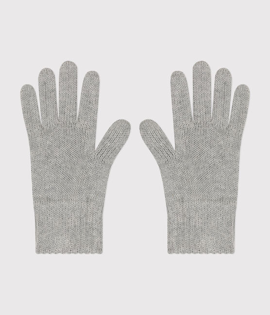 Kinder-Handschuhe aus Strick grau CHATON CHINE