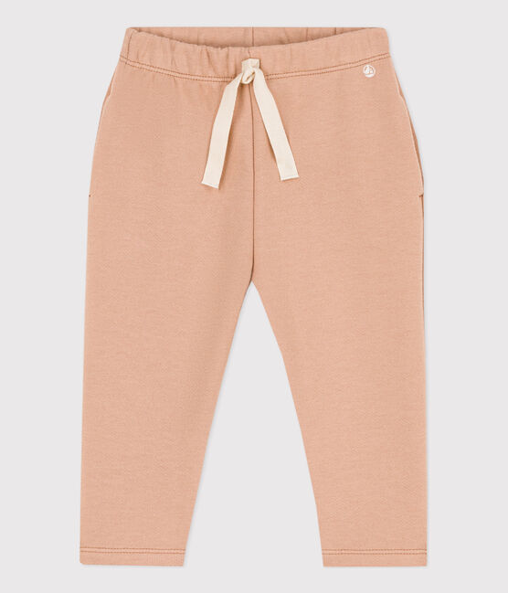 Babyhose aus einfarbigem Molton beige VINTAGE