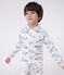 Kinder-Pyjama mit Knopfverschluss aus Baumwolle mit Paris-Motiven weiss MARSHMALLOW/weiss MULTICO