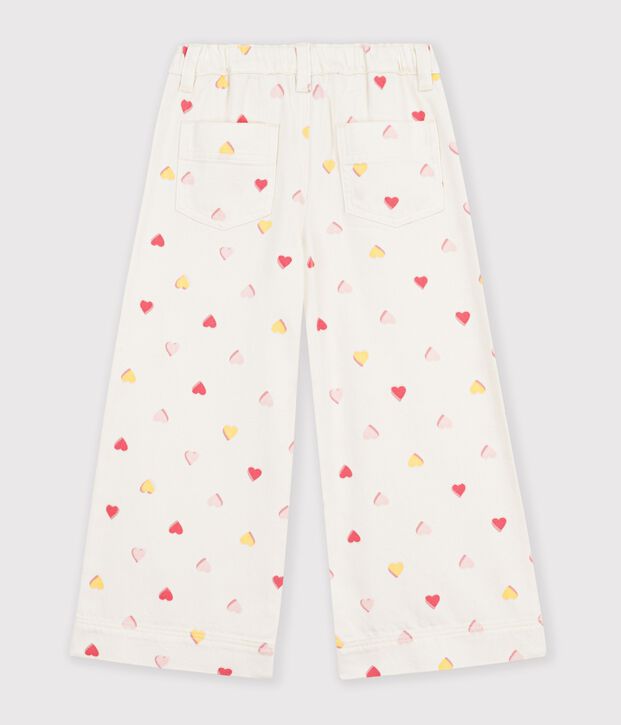 Kinder Wide Leg-Hose aus Baumwolle naturfarben/vielfarbig