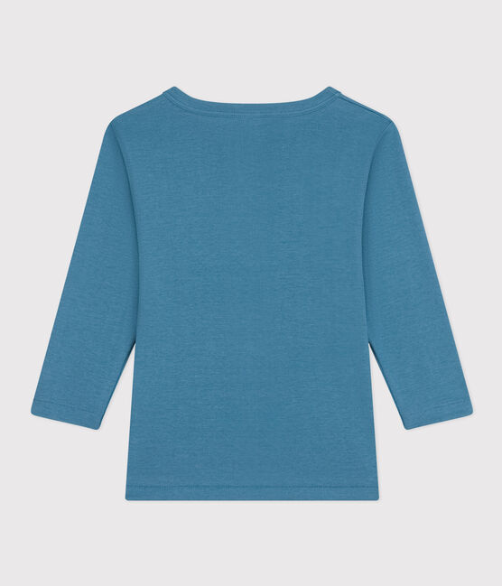 Langärmeliges T-Shirt aus Baumwolle. blau POLOCHON