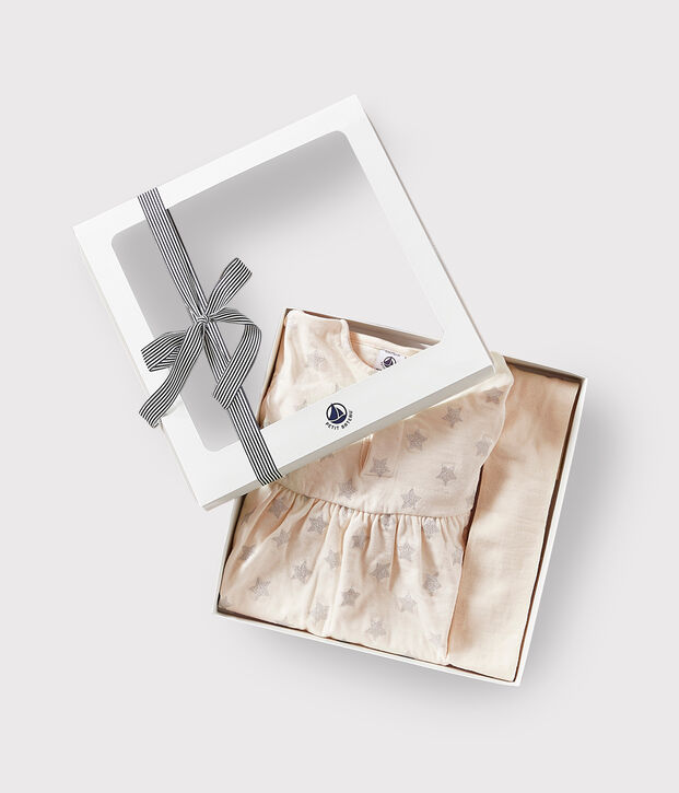 Baby-Geschenkset Kleid und Strumpfhose vielfarbig