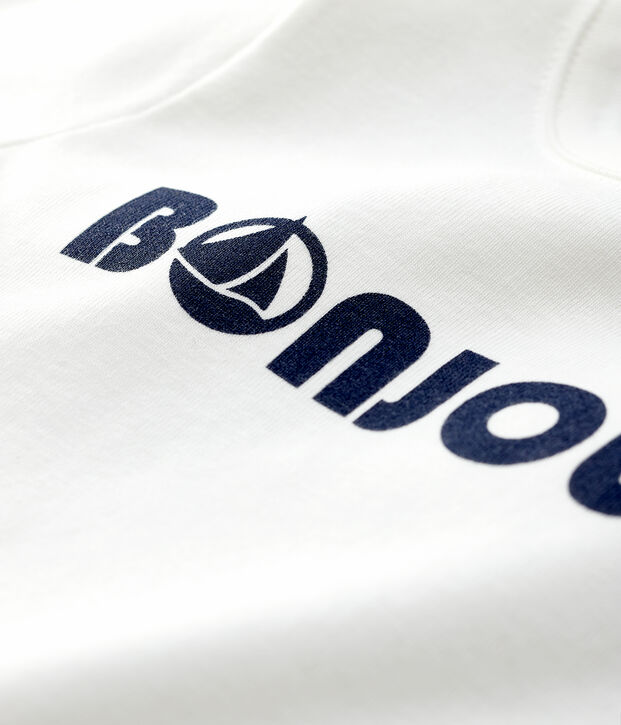 Baby-T-Shirt aus Baumwolle. weiss