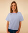 Damen-T-Shirt Le Boxy aus gestreifter Baumwolle GAULOISE/ MARSHMALLOW