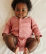 3-teiliges Newborn-Set aus Baumwolle und T-Shirt mit besticktem Kragen
