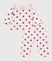 2-teiliger Stramper mit Herz-Motiv weiss MARSHMALLOW/rot TERKUIT