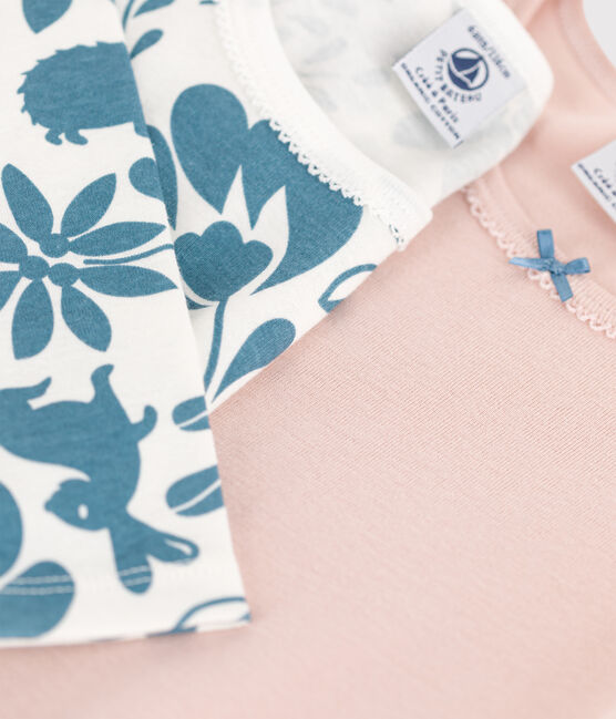 2er-Set langärmelige T-Shirts mit Blumenmotiv für Mädchen variante 1
