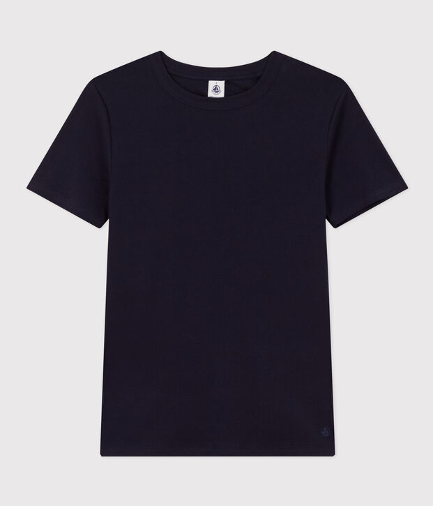 Kurz&auml;rmeliges Damen-T-Shirt L'ICONIQUE aus einfarbigem Rippstrick SMOKING