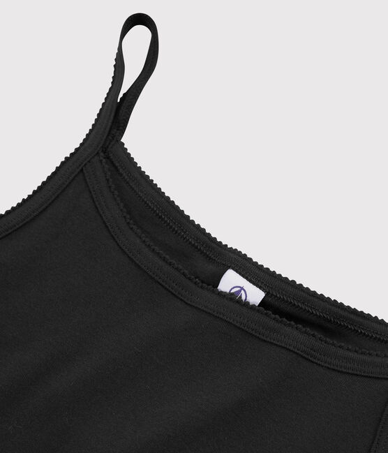 Klassisches Trägertop aus Baumwolle für Damen schwarz NOIR