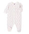 Bedruckter Baby-Mädchen-Strampler aus gedoppeltem Jersey blau BOCAL/weiss MULTICO