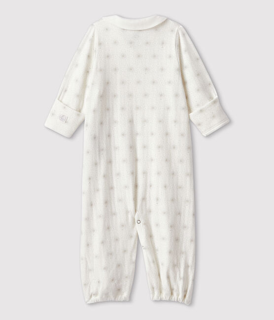 Kombi-Overall aus Doppeljersey für Babys weiss MARSHMALLOW/weiss MULTICO